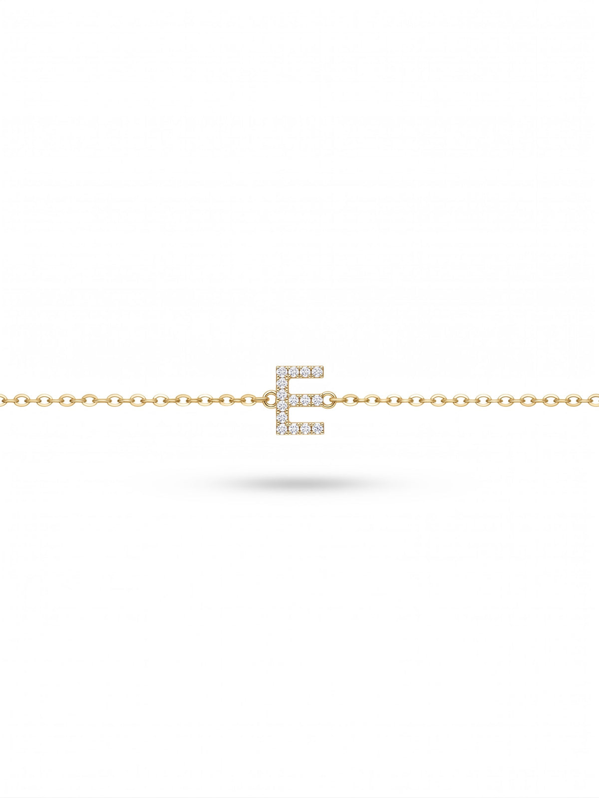 Initial Letters Bracelet Dilvdò Gold White