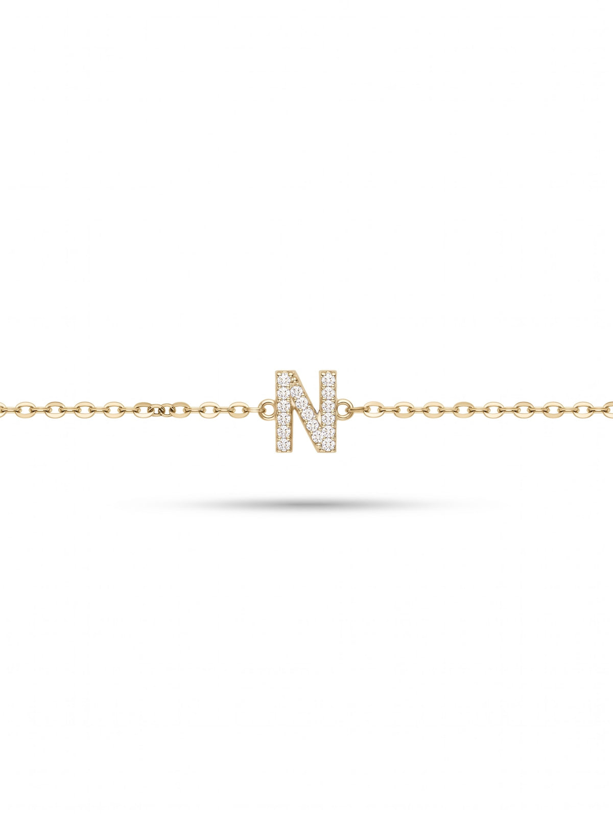 Initial Letters Bracelet Dilvdò Gold White