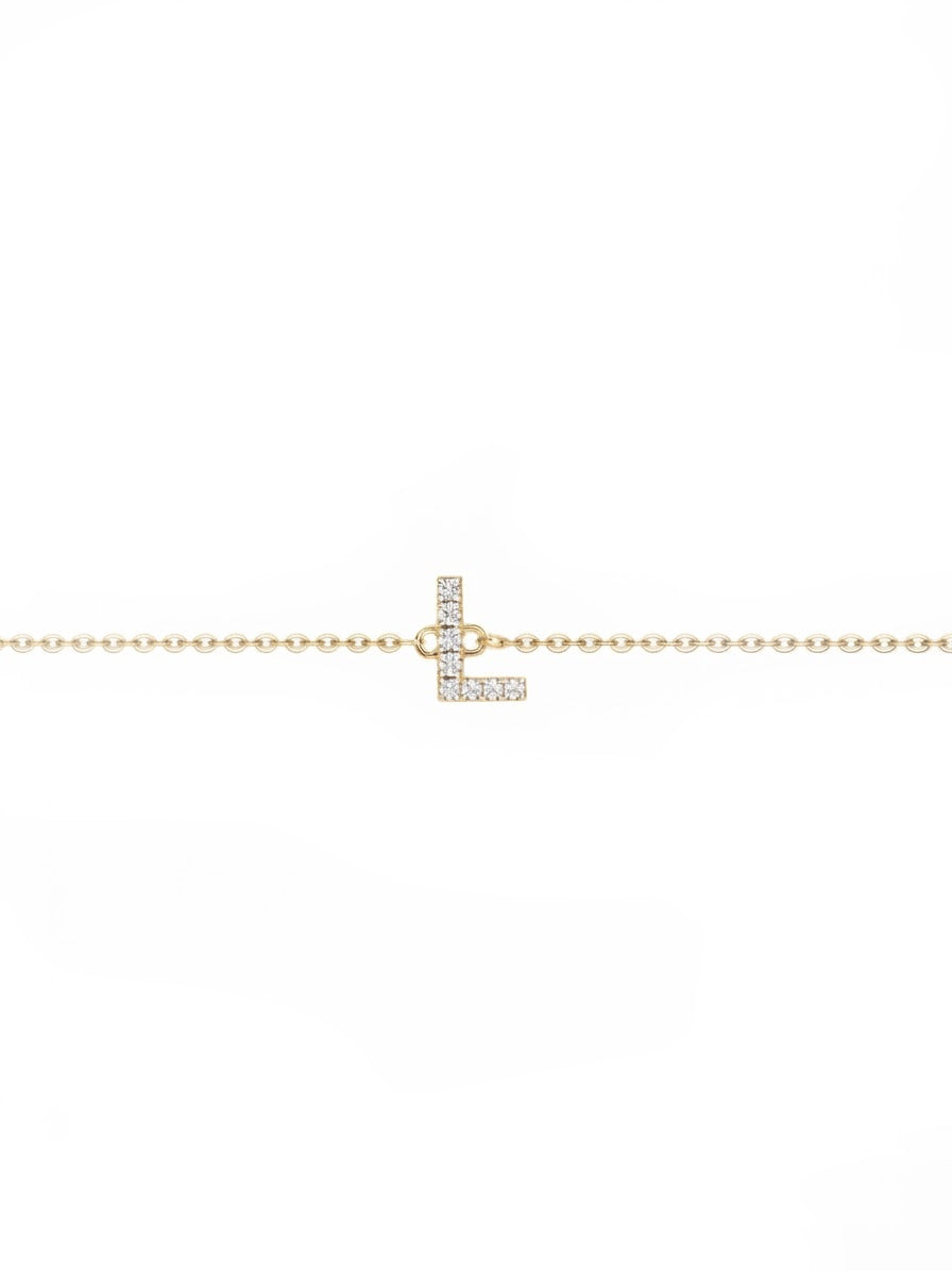 Initial Letters Bracelet Dilvdò Silver White