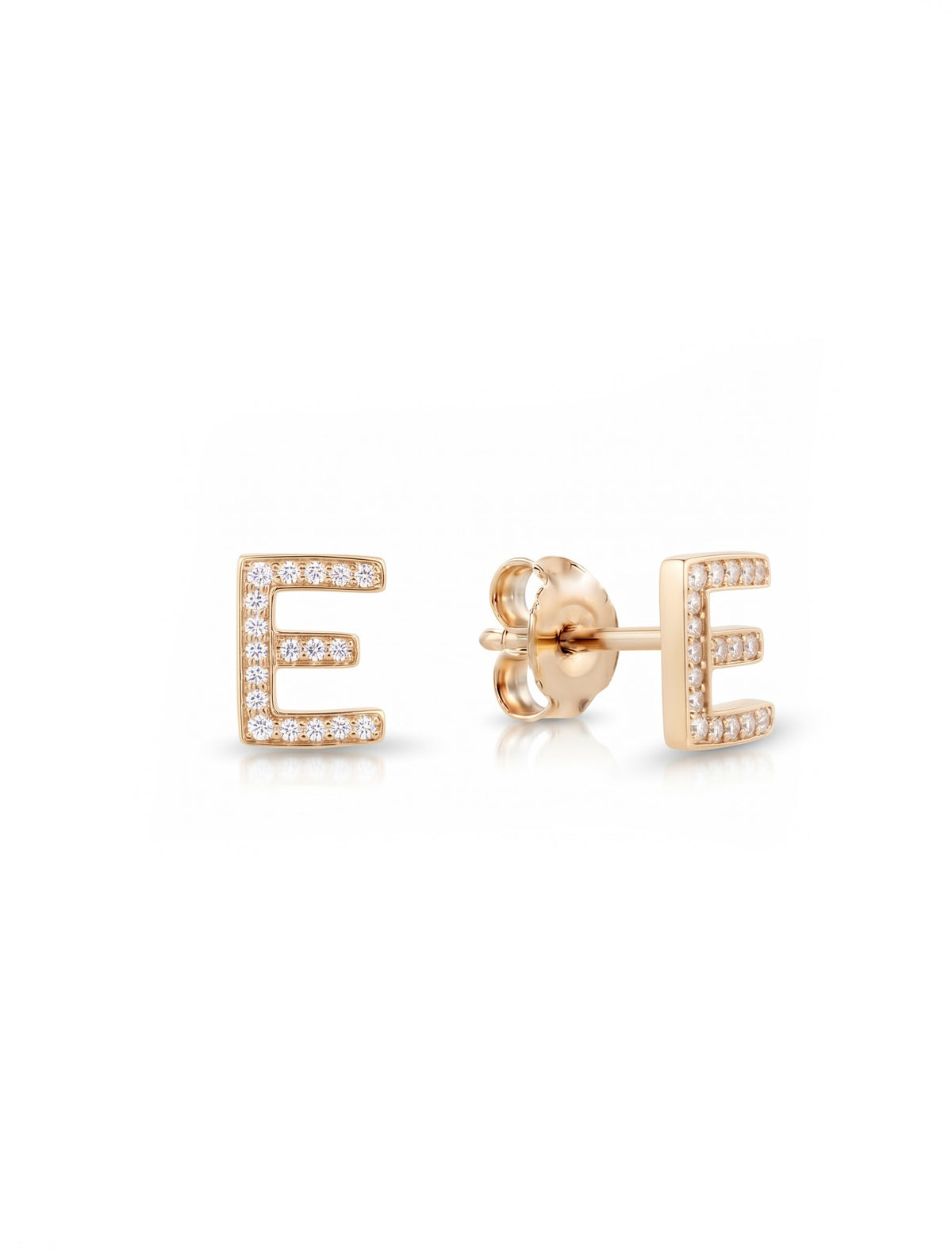 Initial Letters Earrings Dilvdò Silver White