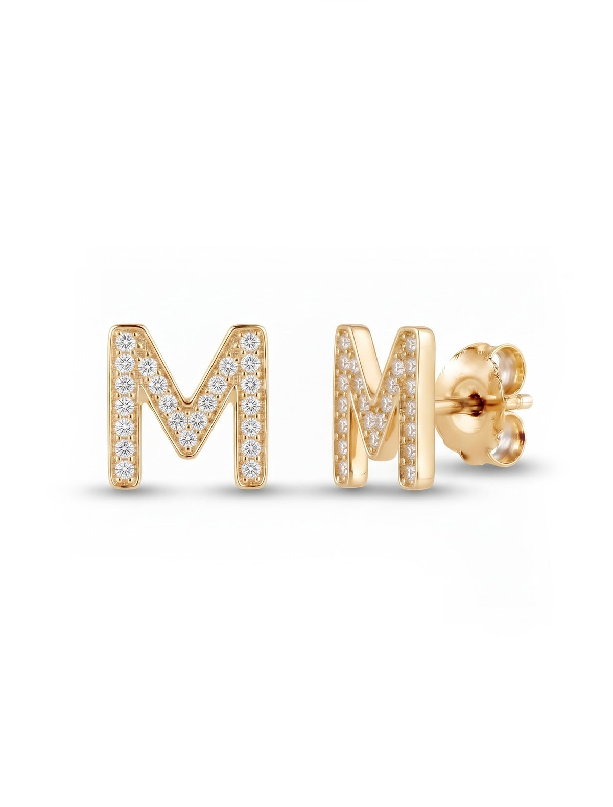 Initial Letters Earrings Dilvdò Silver White
