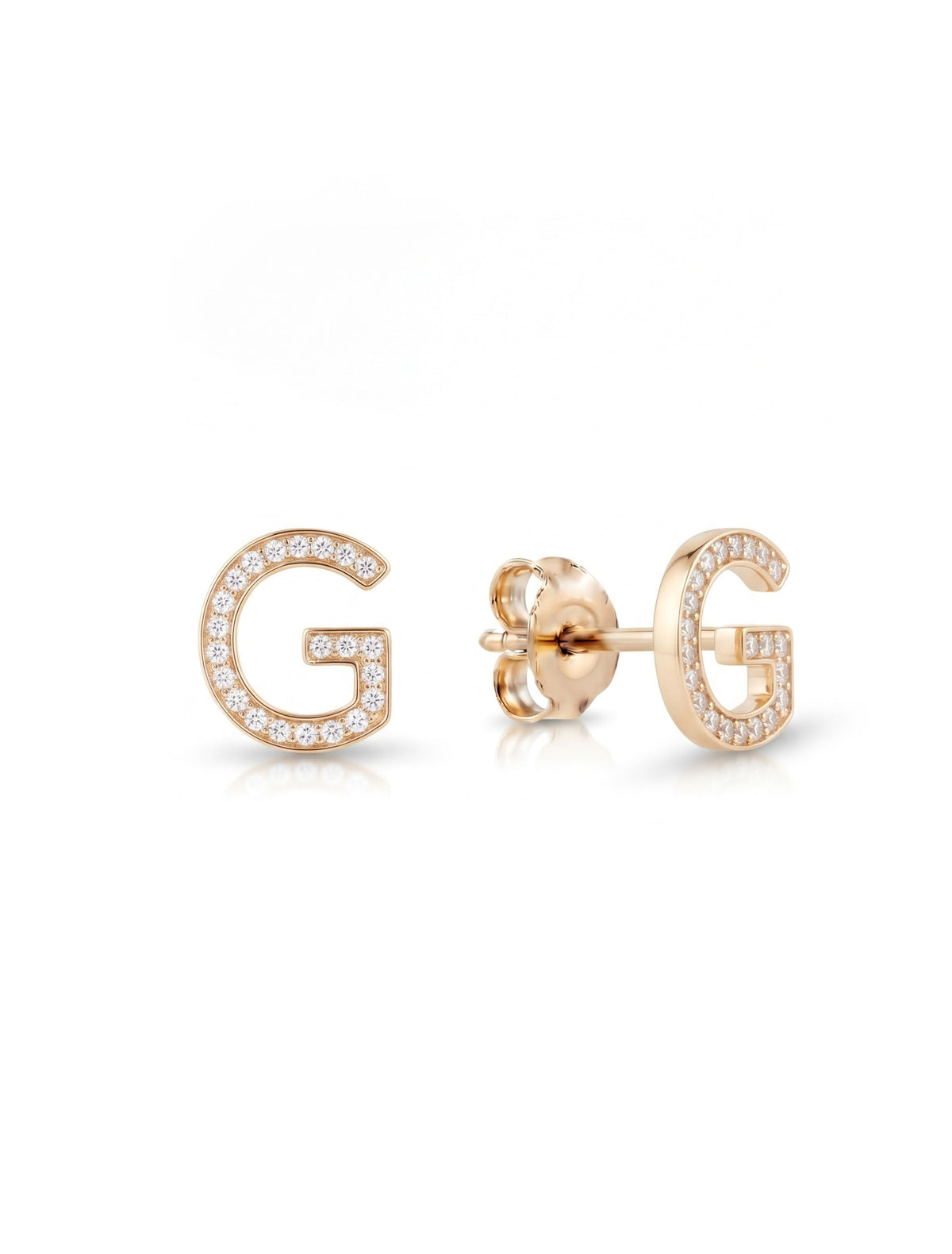 Initial Letters Earrings Dilvdò Silver White