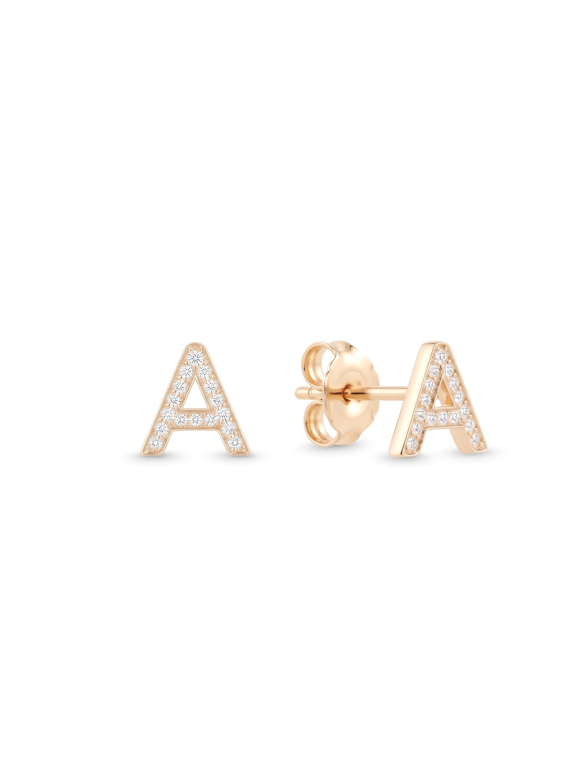 Initial Letters Earrings Dilvdò Silver White