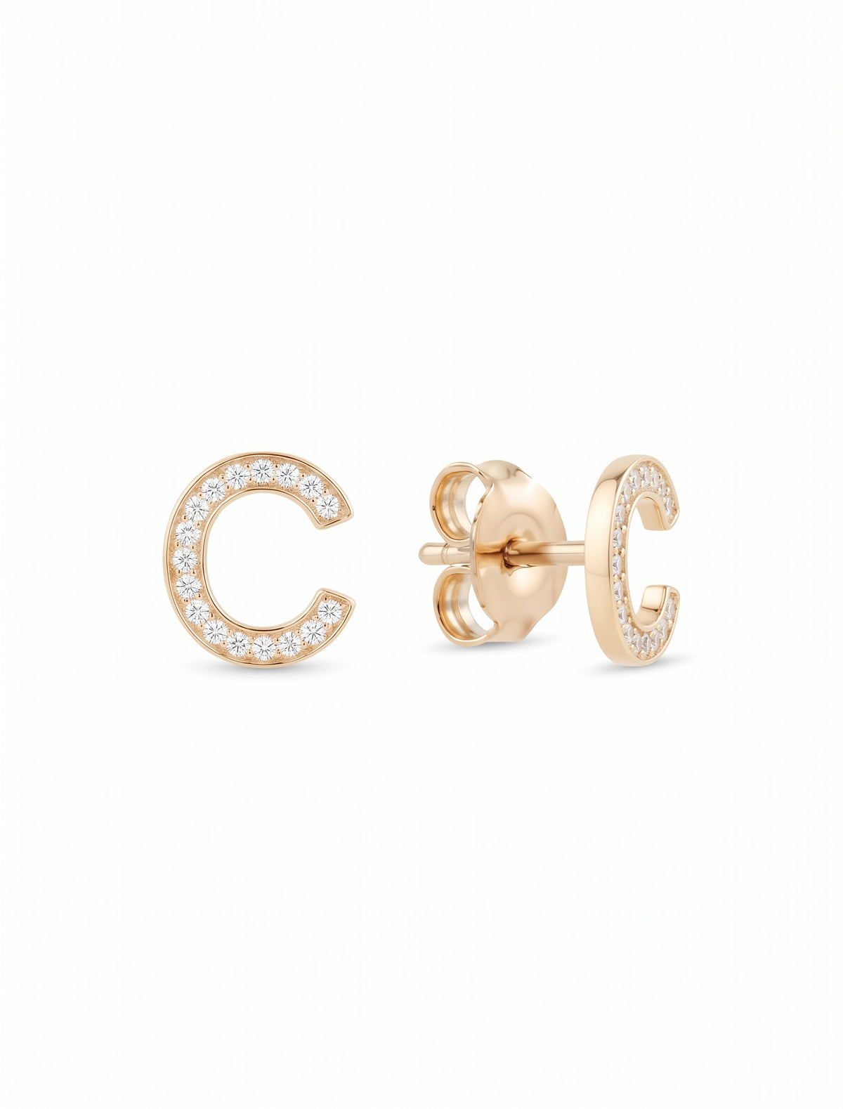 Initial Letters Earrings Dilvdò Silver White