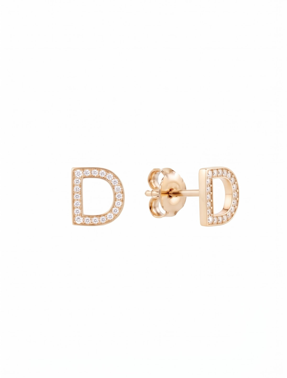 Initial Letters Earrings Dilvdò Silver White