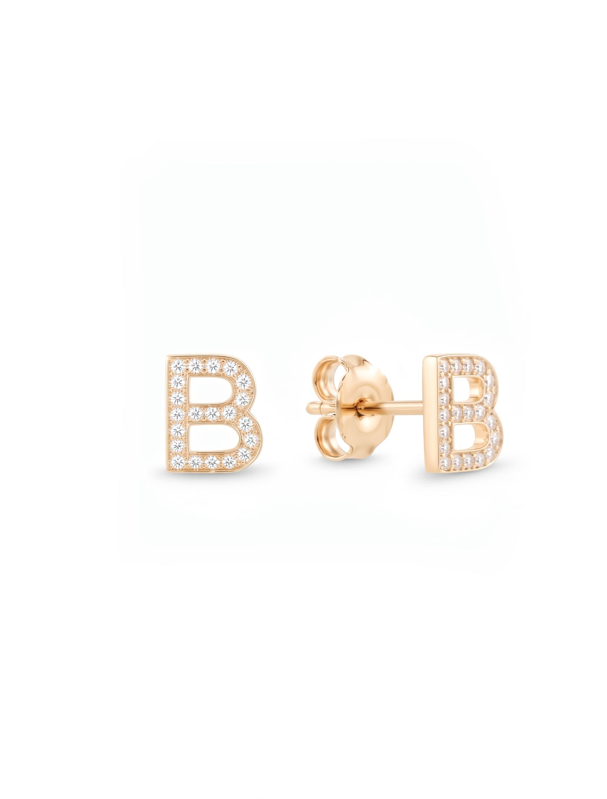 Initial Letters Earrings Dilvdò Silver White