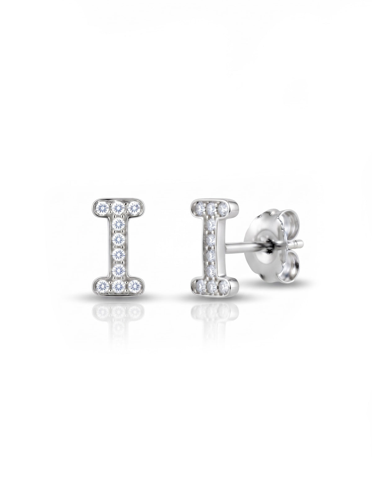 Initial Letters Earrings Dilvdò Gold White