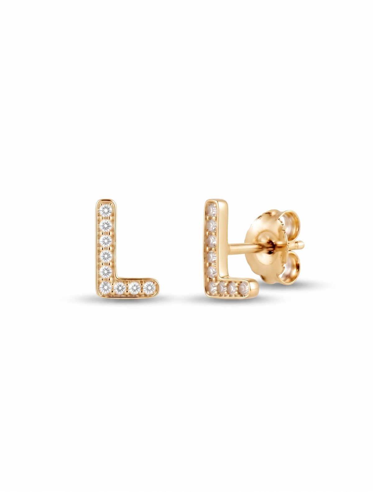 Initial Letters Earrings Dilvdò Silver White