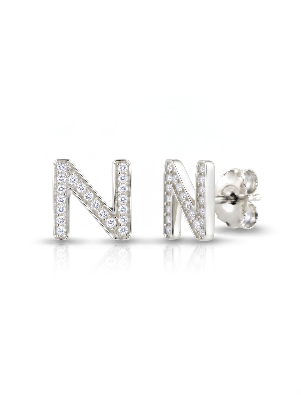 Initial Letters Earrings Dilvdò Gold White