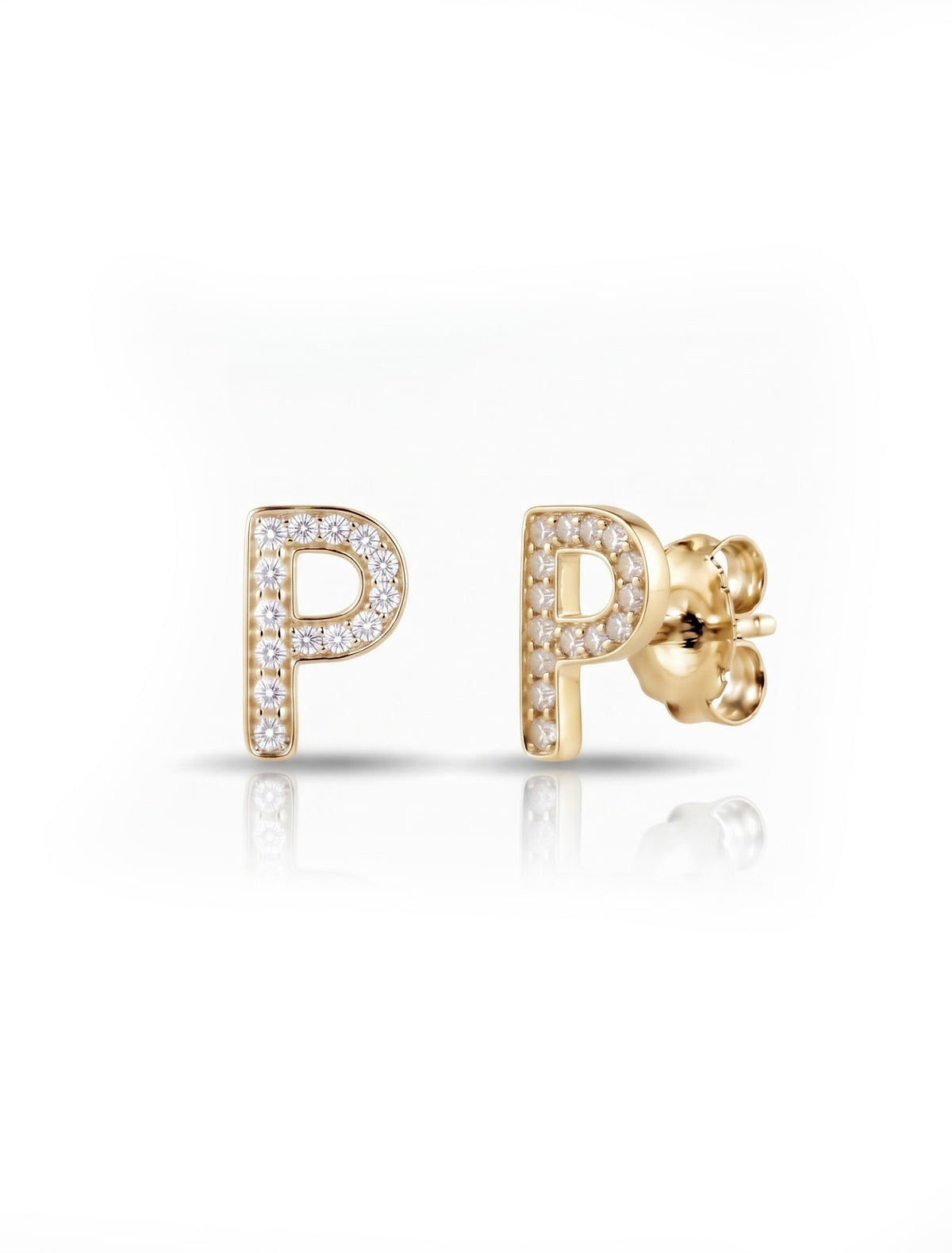 Initial Letters Earrings Dilvdò Silver White