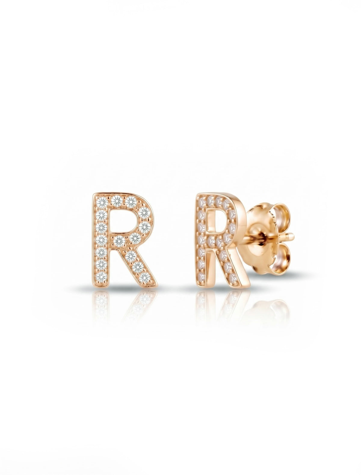 Initial Letters Earrings Dilvdò Silver White