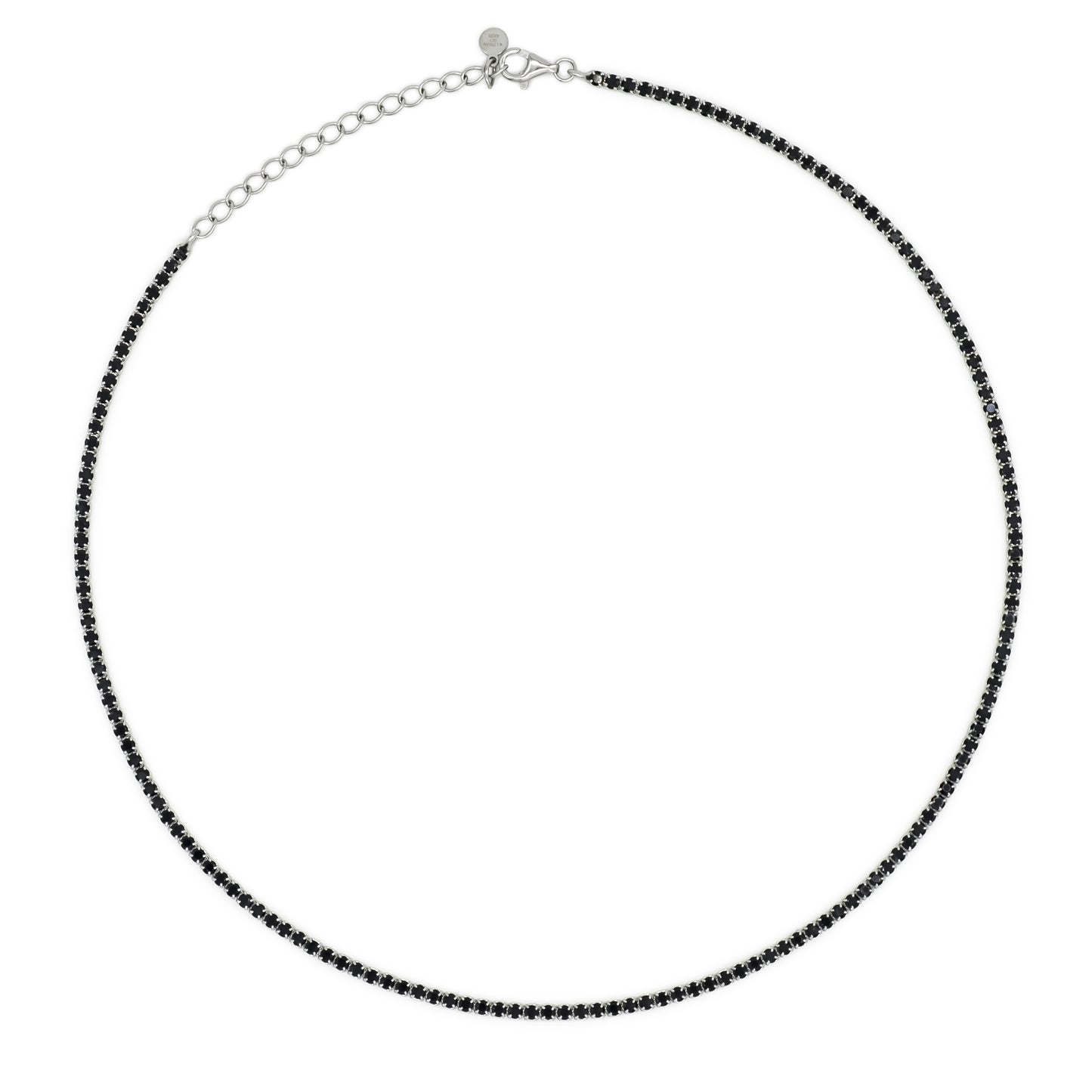 Chocker Dilvdò Tennis Silver Black