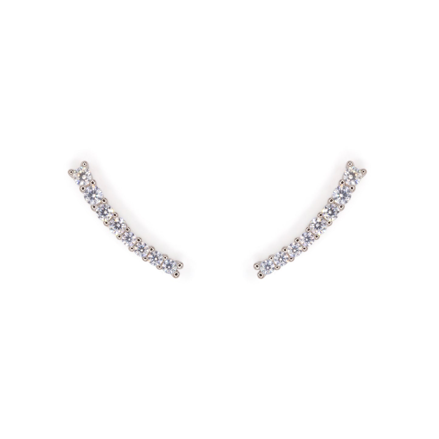 Light Curve Earrings Dilvdò Silver White