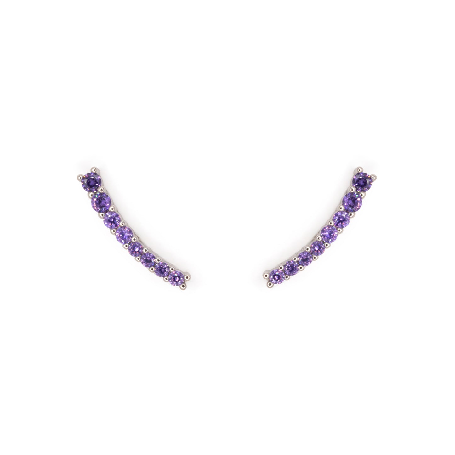 Light Curve Earrings Dilvdò Silver Lavender