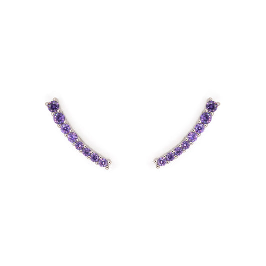 Light Curve Earrings Dilvdò Silver Lavender