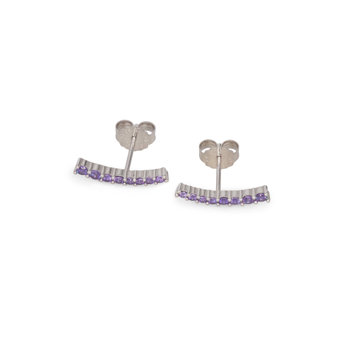 Light Curve Earrings Dilvdò Silver Lavender