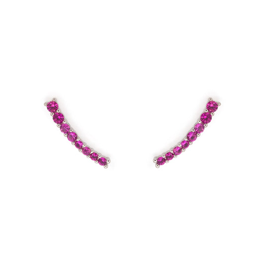 Light Curve Earrings Dilvdò Silver Ruby