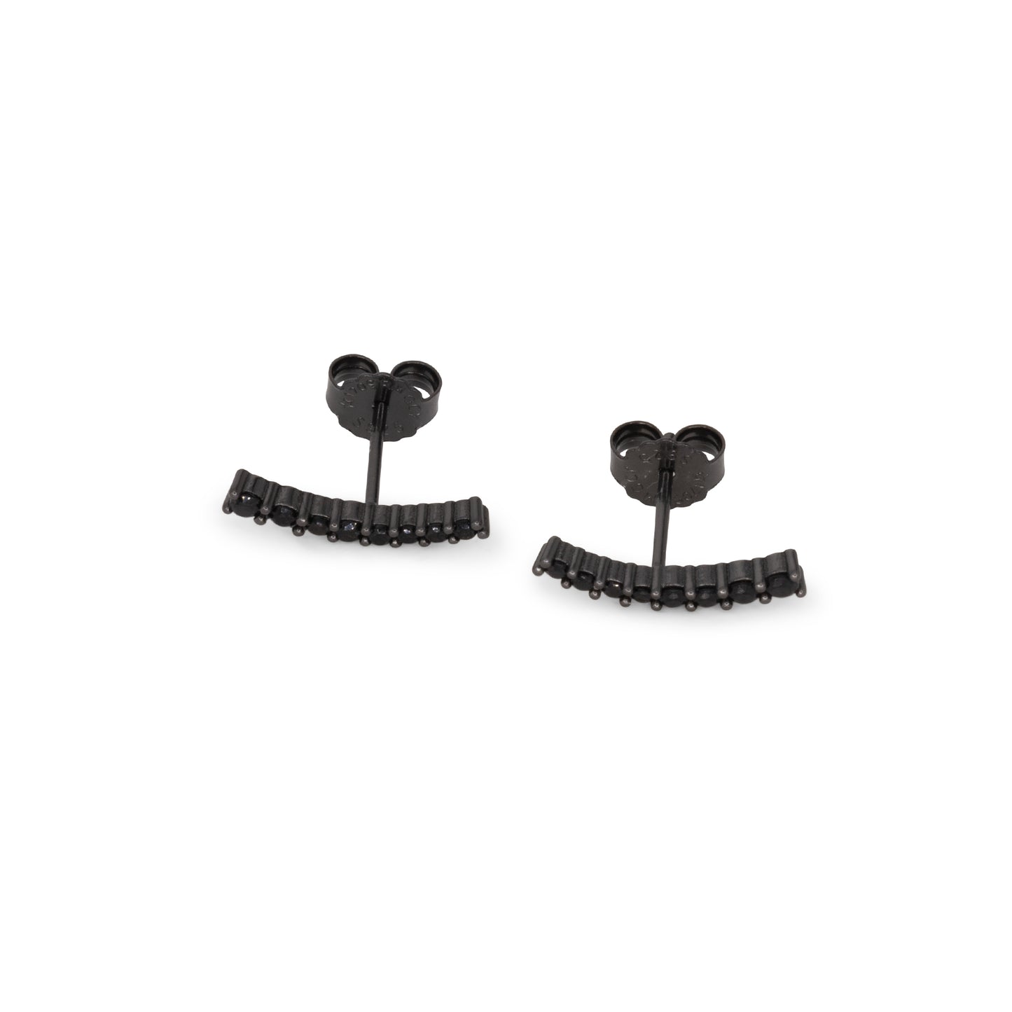 Light Curve Earrings Dilvdò Black Black