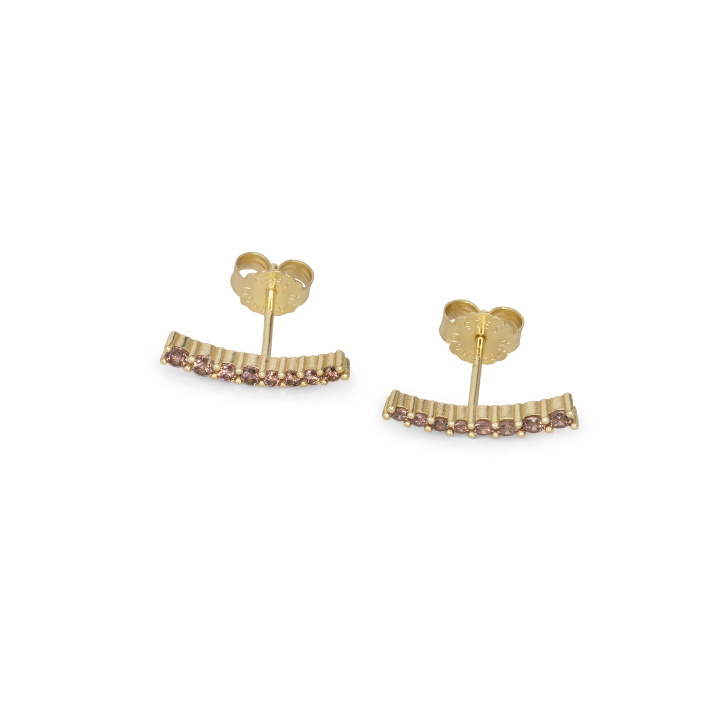 Light Curve Earrings Dilvdò Gold Brown