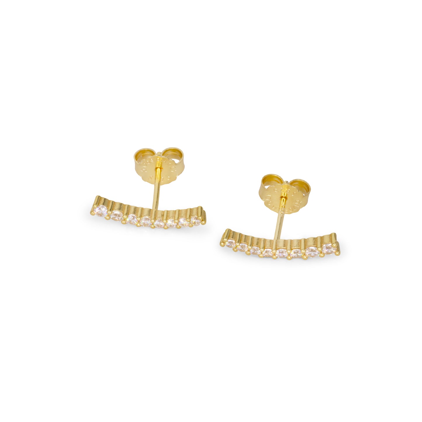 Light Curve Earrings Dilvdò Gold White