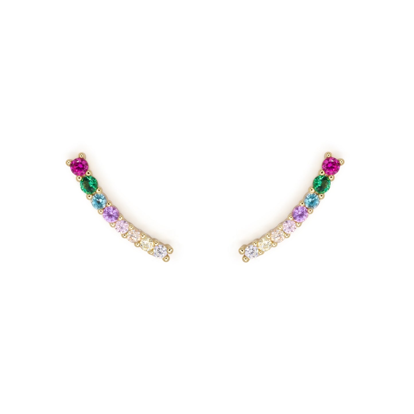 Light Curve Earrings Dilvdò Gold Multicolor