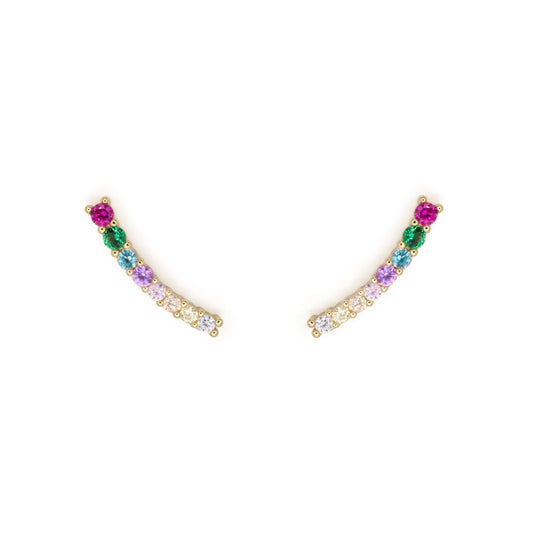 Light Curve Earrings Dilvdò Gold Multicolor