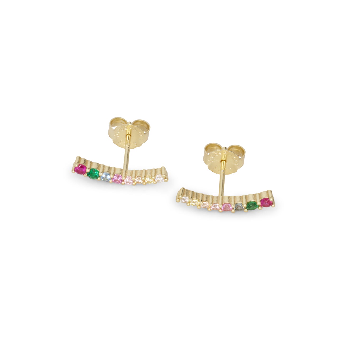 Light Curve Earrings Dilvdò Gold Multicolor