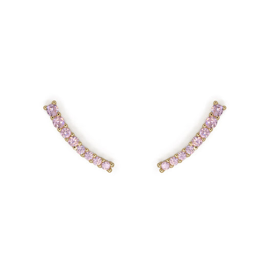 Light Curve Earrings Dilvdò Gold Pink