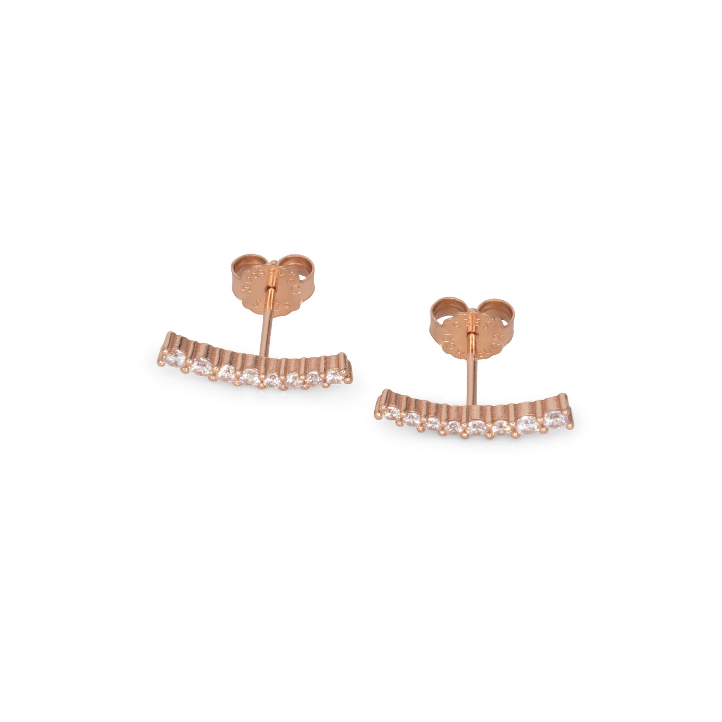 Light Curve Earrings Dilvdò Rosè White