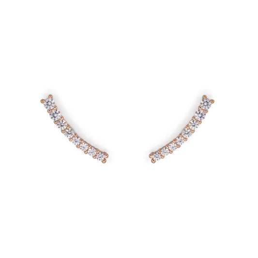 Light Curve Earrings Dilvdò Rosè White