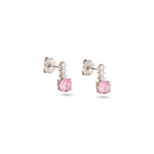 Drop Stud Earrings Dilvdò Silver Pink