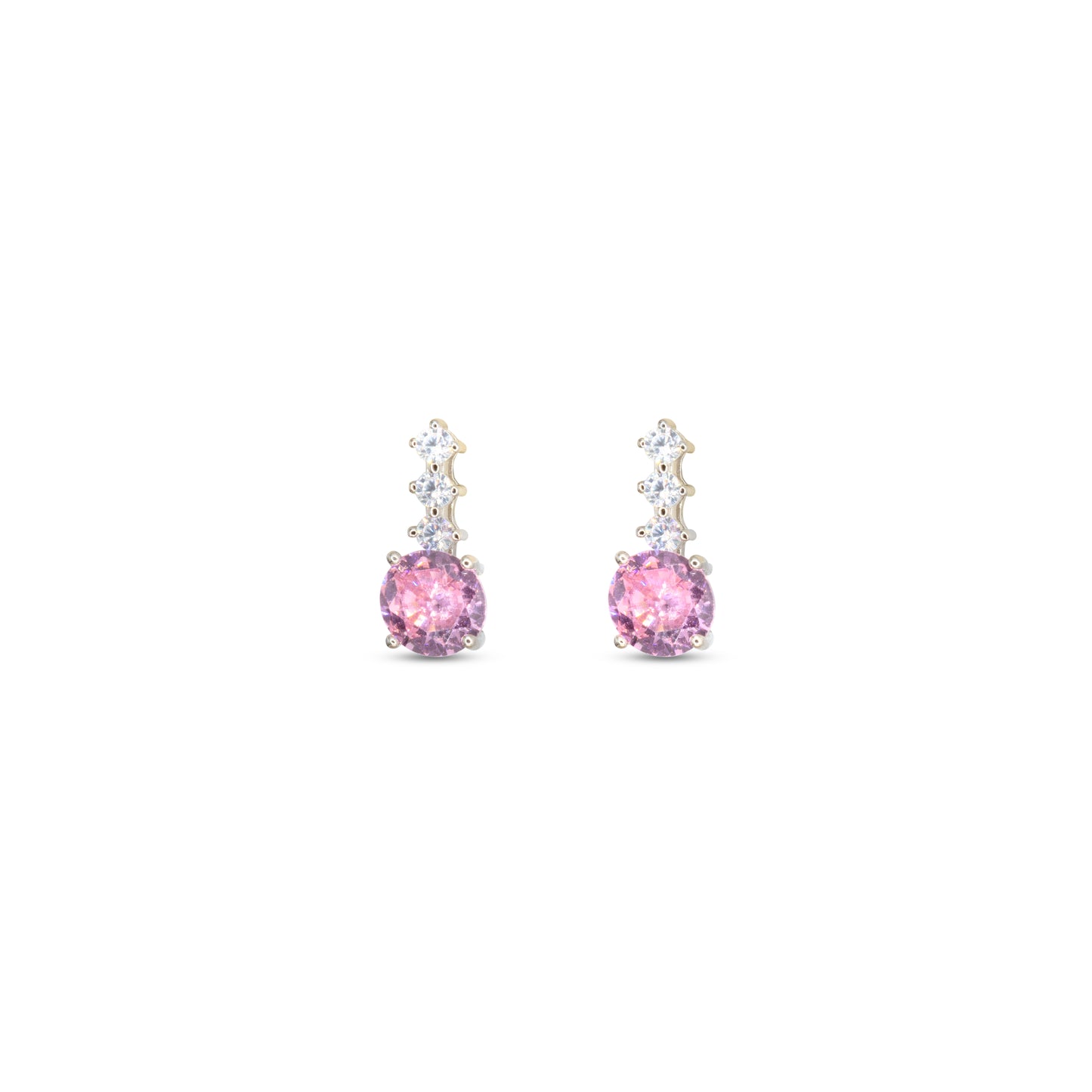 Drop Stud Earrings Dilvdò Silver Pink