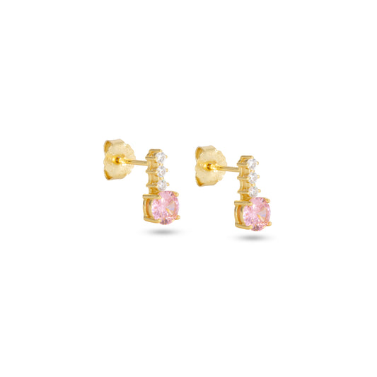Drop Stud Earrings Dilvdò Gold Pink