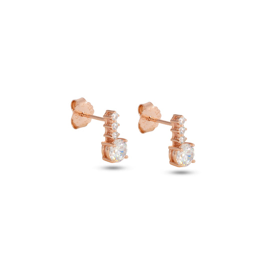 Drop Stud Earrings Dilvdò Rosè White