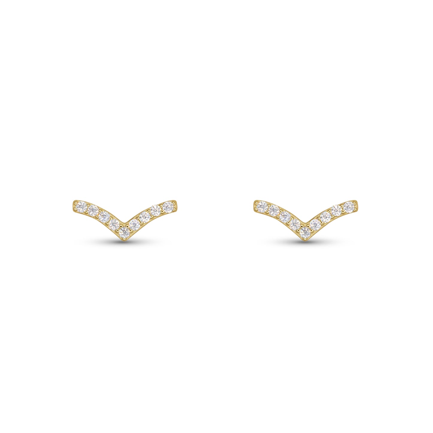 V Earrings Dilvdò Rosè White
