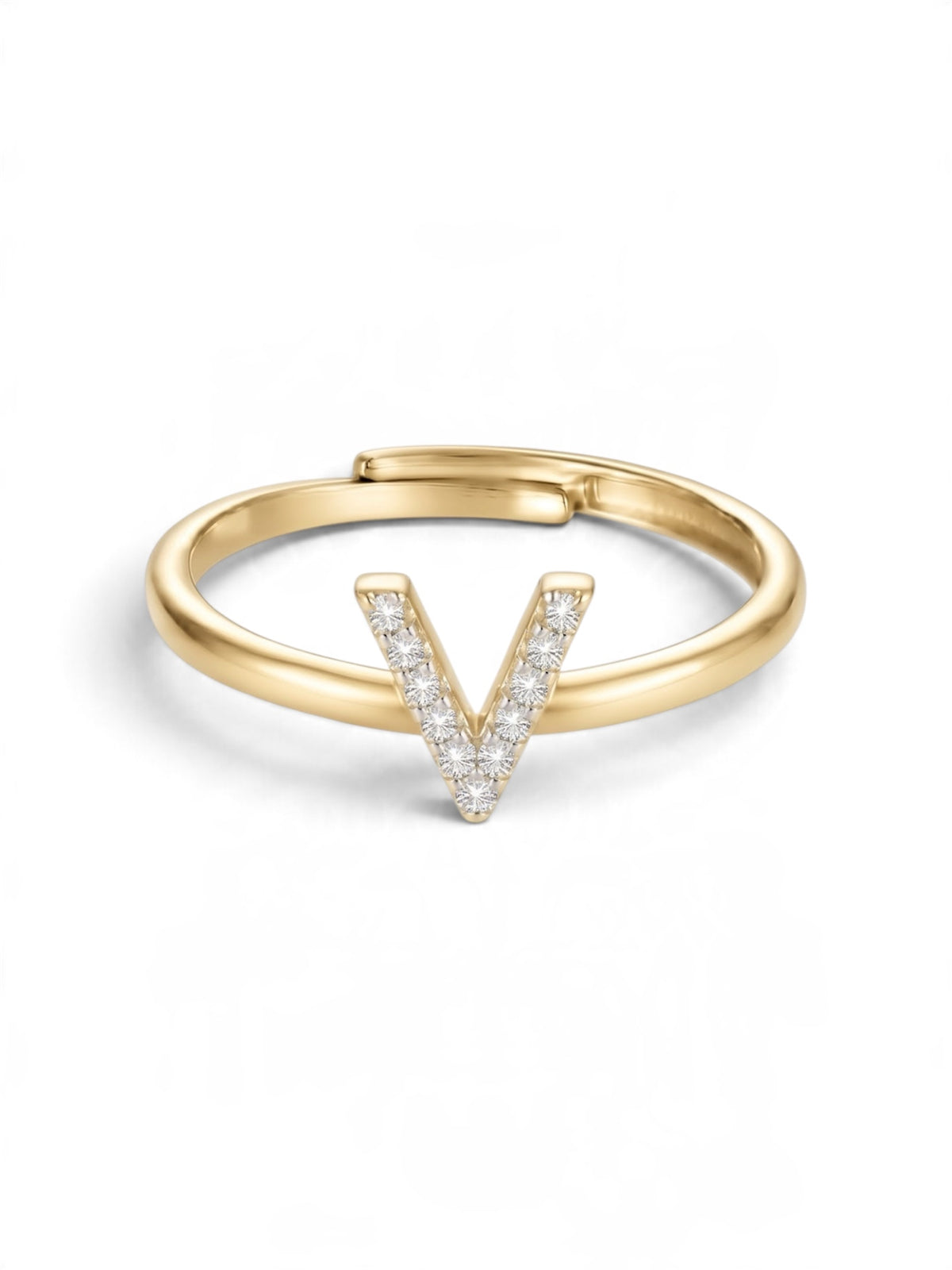 Initial Letters Ring Dilvdò Gold White