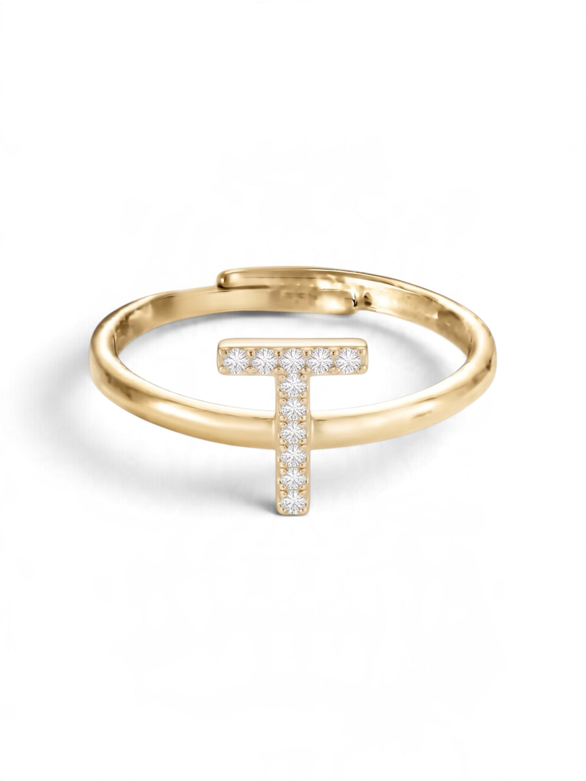 Initial Letters Ring Dilvdò Gold White