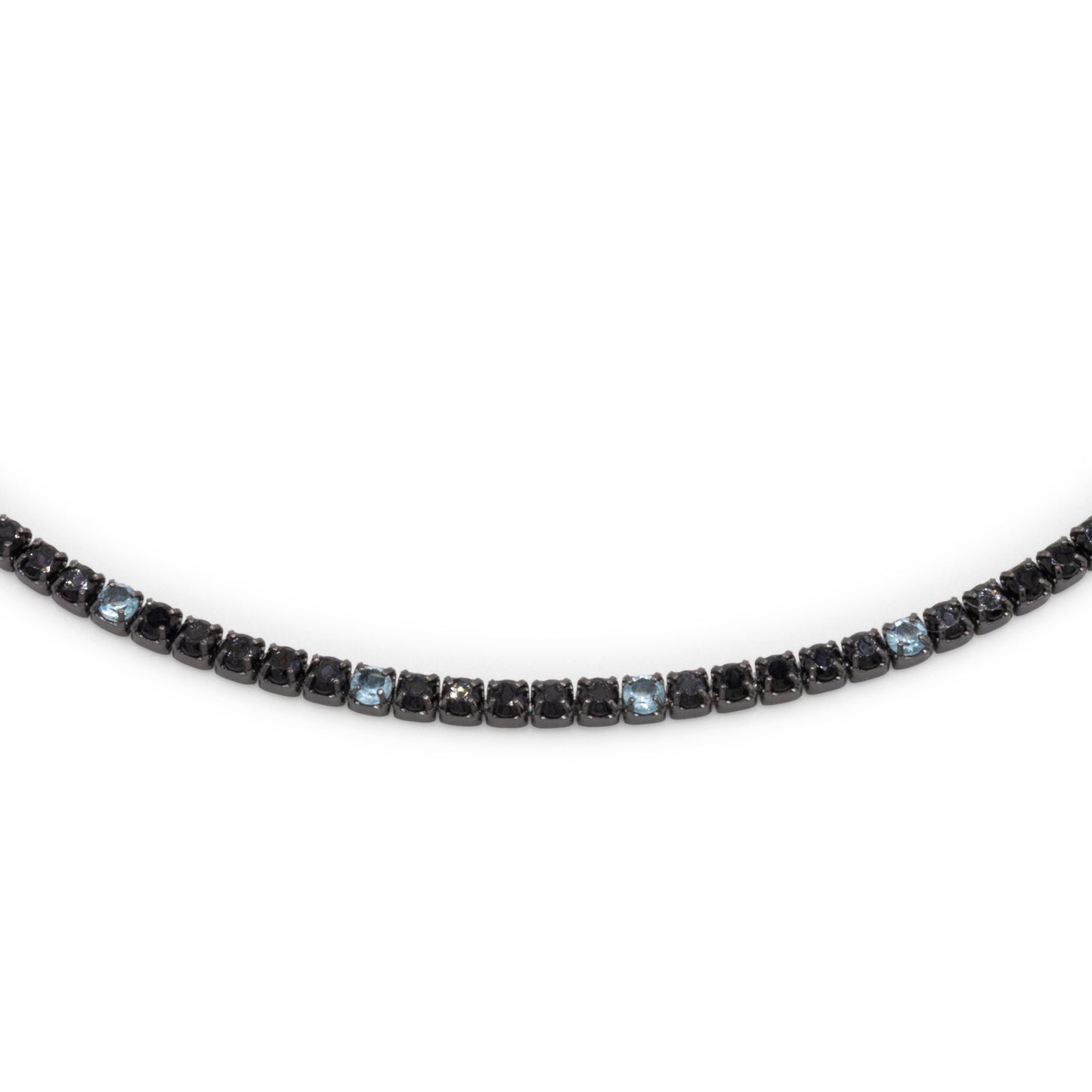 Chocker Dilvdò Tennis Black Black & Light Blue