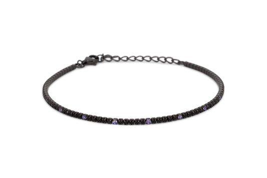 Bracciale Dilvdò Tennis Black & Lilac