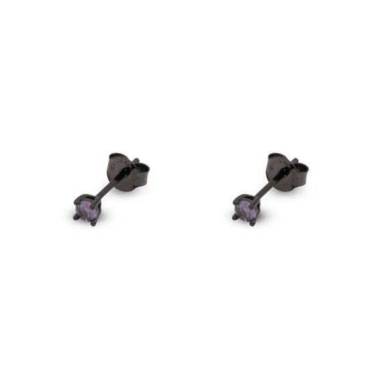 Small Stud Earrings Dilvdò Black Lilac