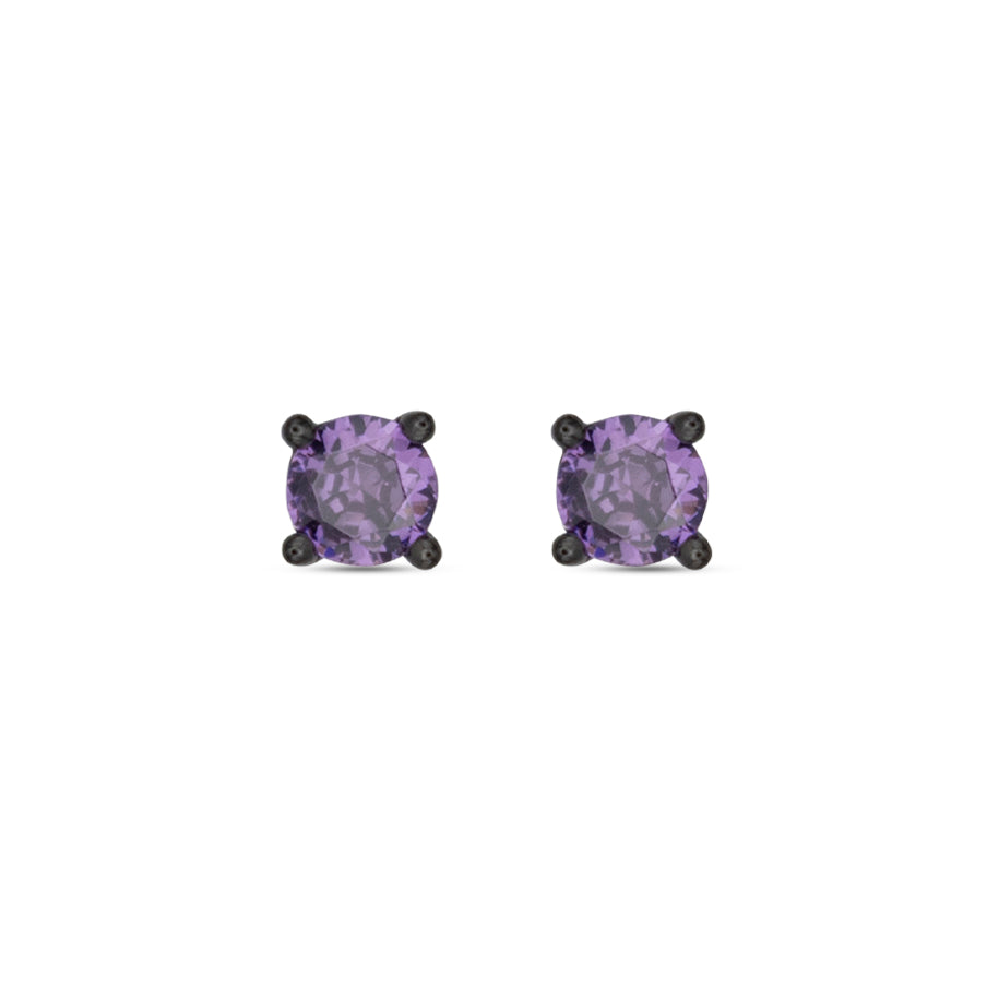 Big Stud Earrings Dilvdò Black Lilac