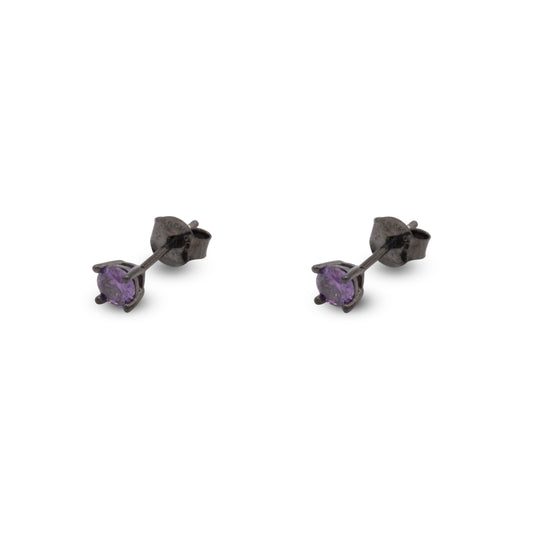 Big Stud Earrings Dilvdò Black Lilac