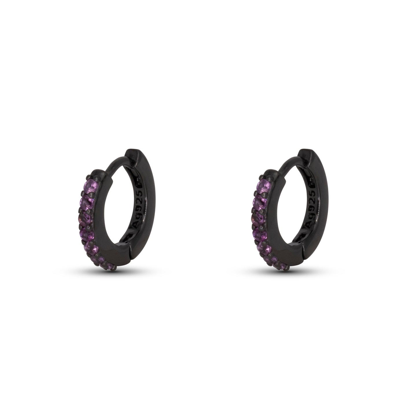 Hoop Ring Dilvdò Black Pink