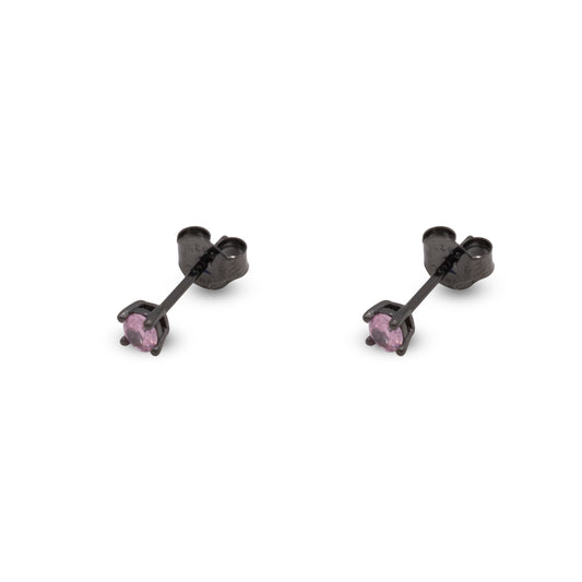 Small Stud Earrings Dilvdò Black Pink