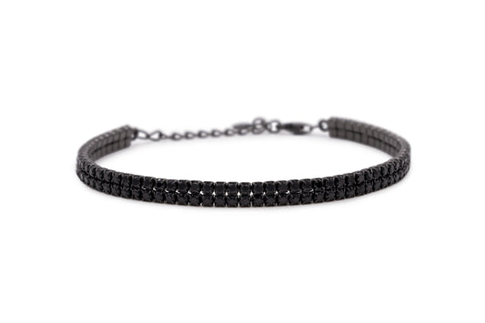 Bracciale Dilvdò Double Tennis Black Black