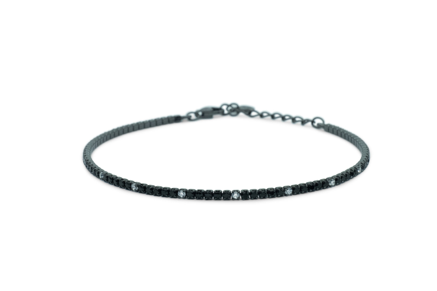 Bracciale Dilvdò Tennis Black Black & White