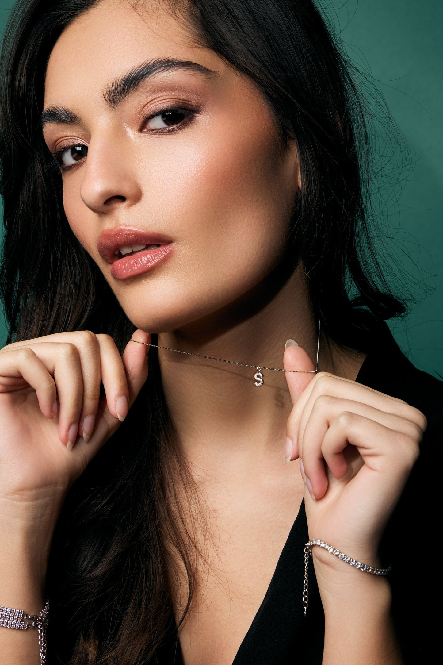 Initial Letters Necklace Dilvdò Gold White