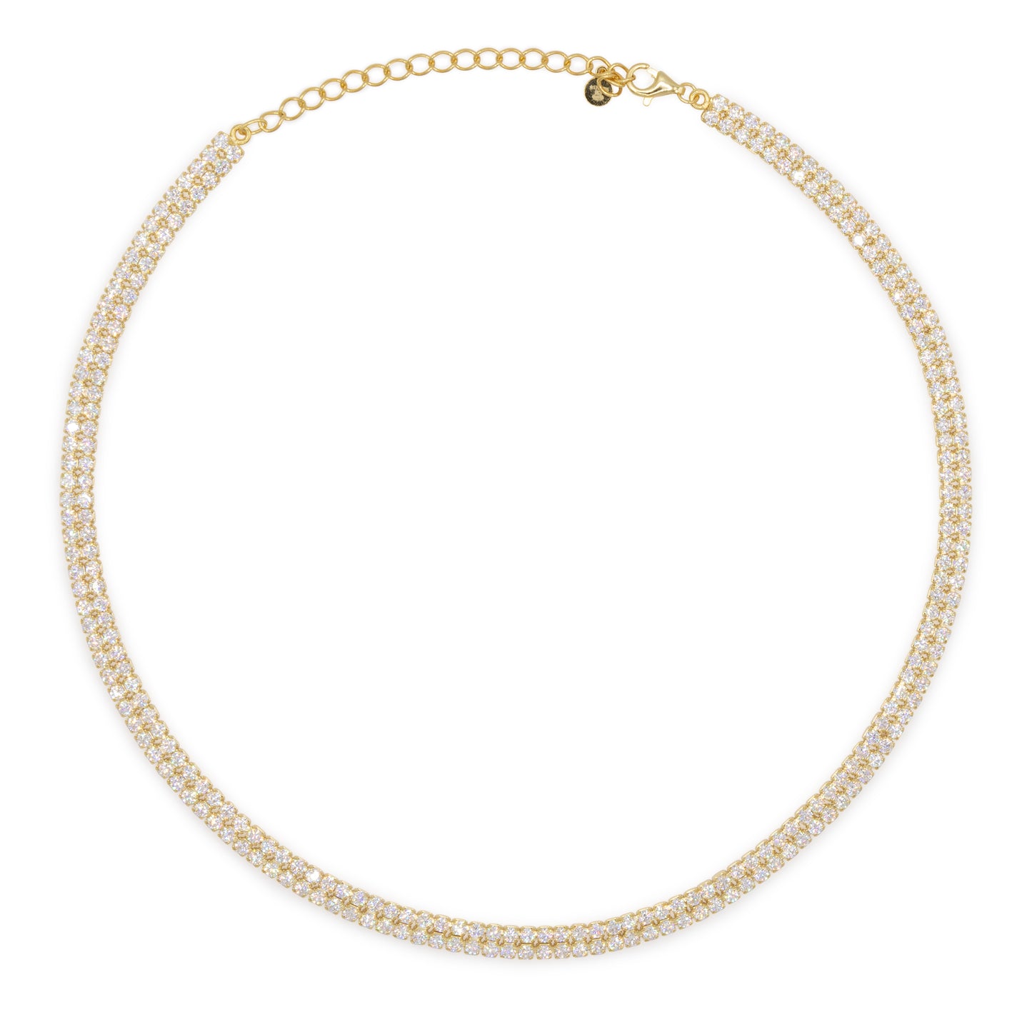 Chocker Dilvdò Double Tennis Gold White