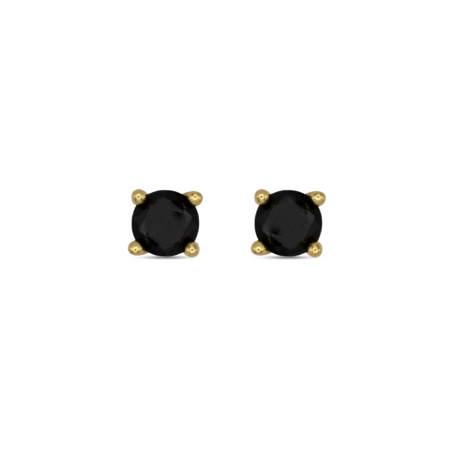 Big Stud Earrings Dilvdò Gold Black