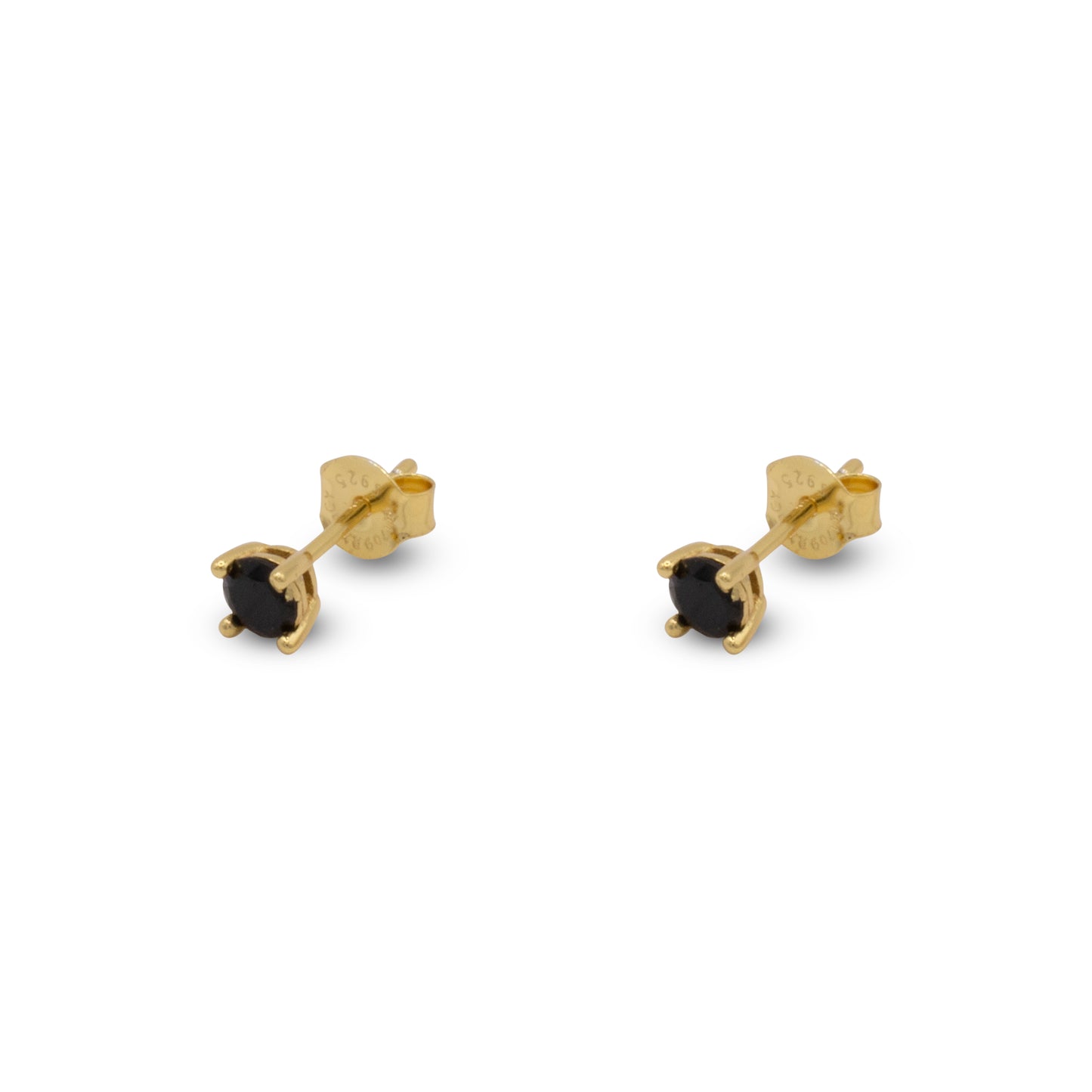 Big Stud Earrings Dilvdò Gold Black